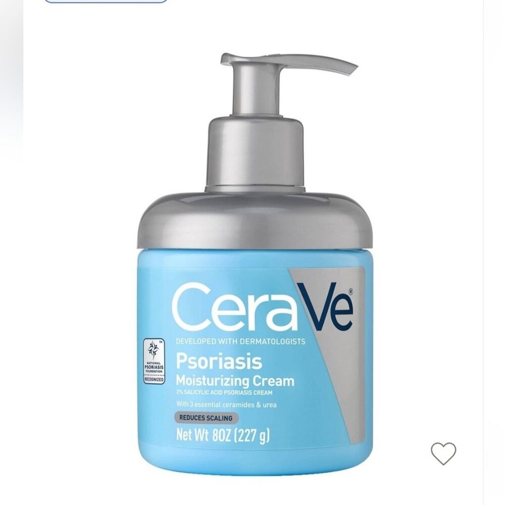 New CeraVe Psoriasis Moisturizing Cream - Light Blue and Silver - No Box